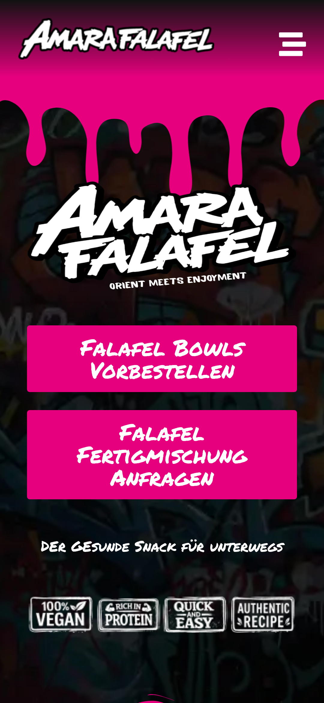 Amara Falafel Speisekarte